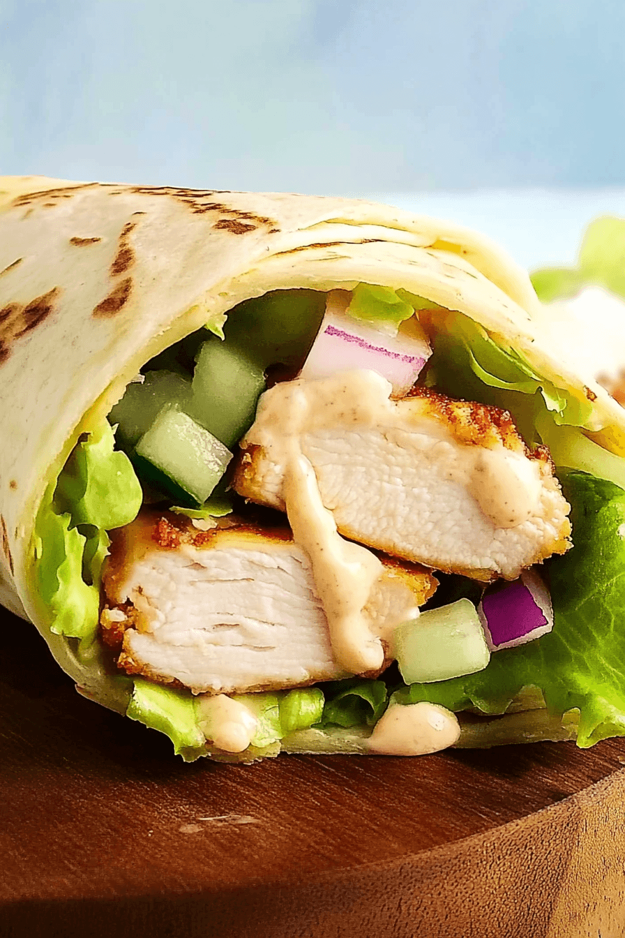 Chicken Ranch Wrap With Crispy Chicken 7 Chicken Ranch Wrap
