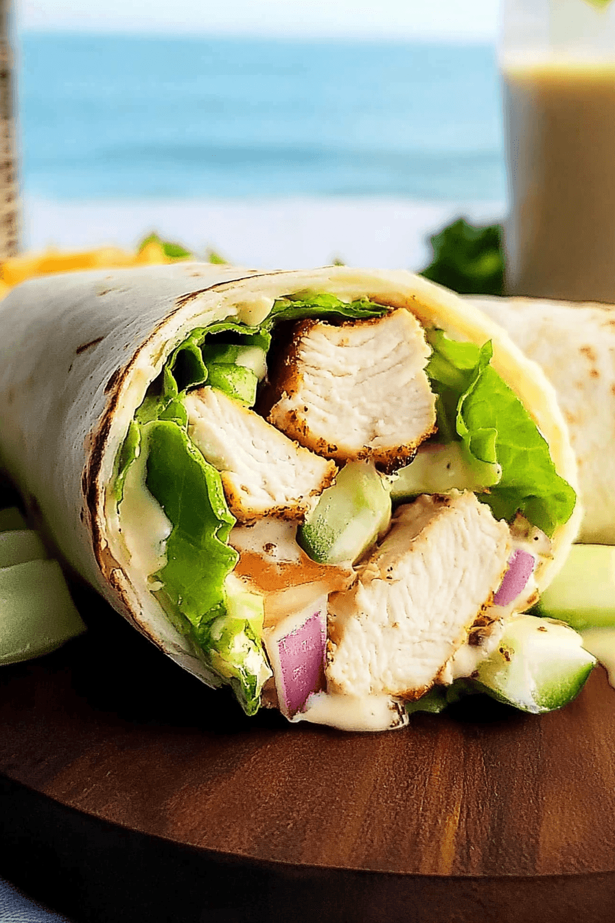 Chicken Ranch Wrap With Crispy Chicken 9 Chicken Ranch Wrap