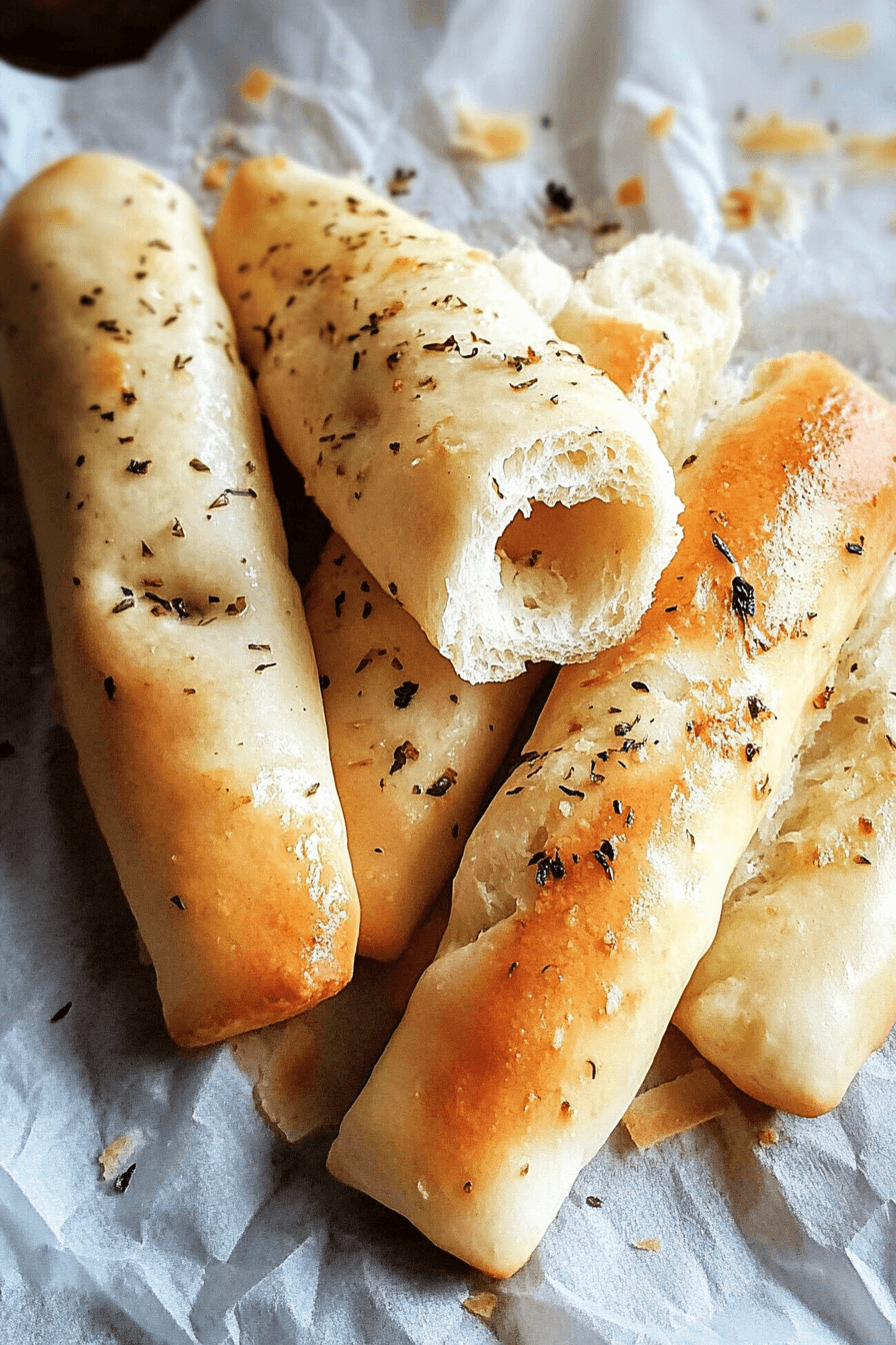 Soft Garlic Herb Breadsticks