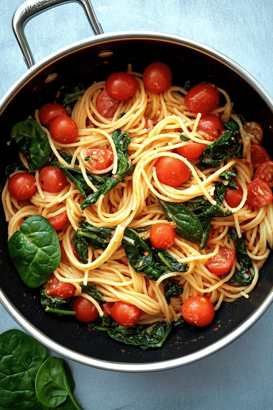 Tomato Spinach Pasta