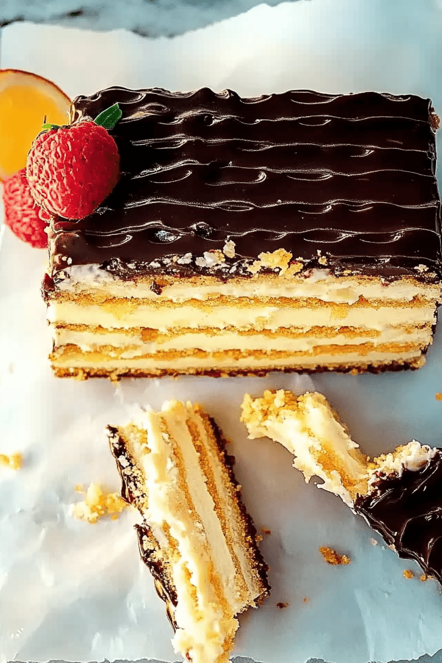 Vanilla No Bake Biscuit Cake
