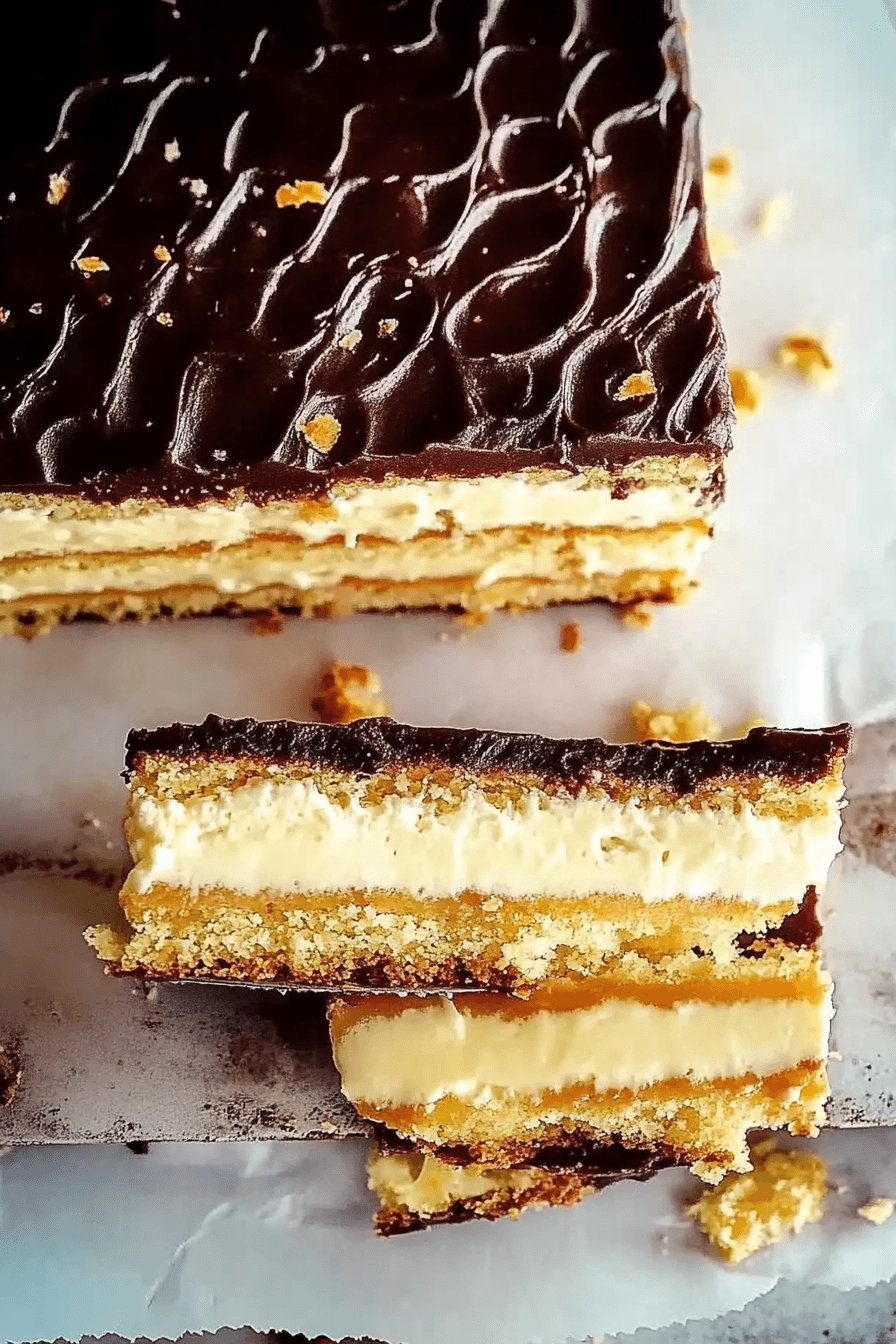 Vanilla No Bake Biscuit Cake