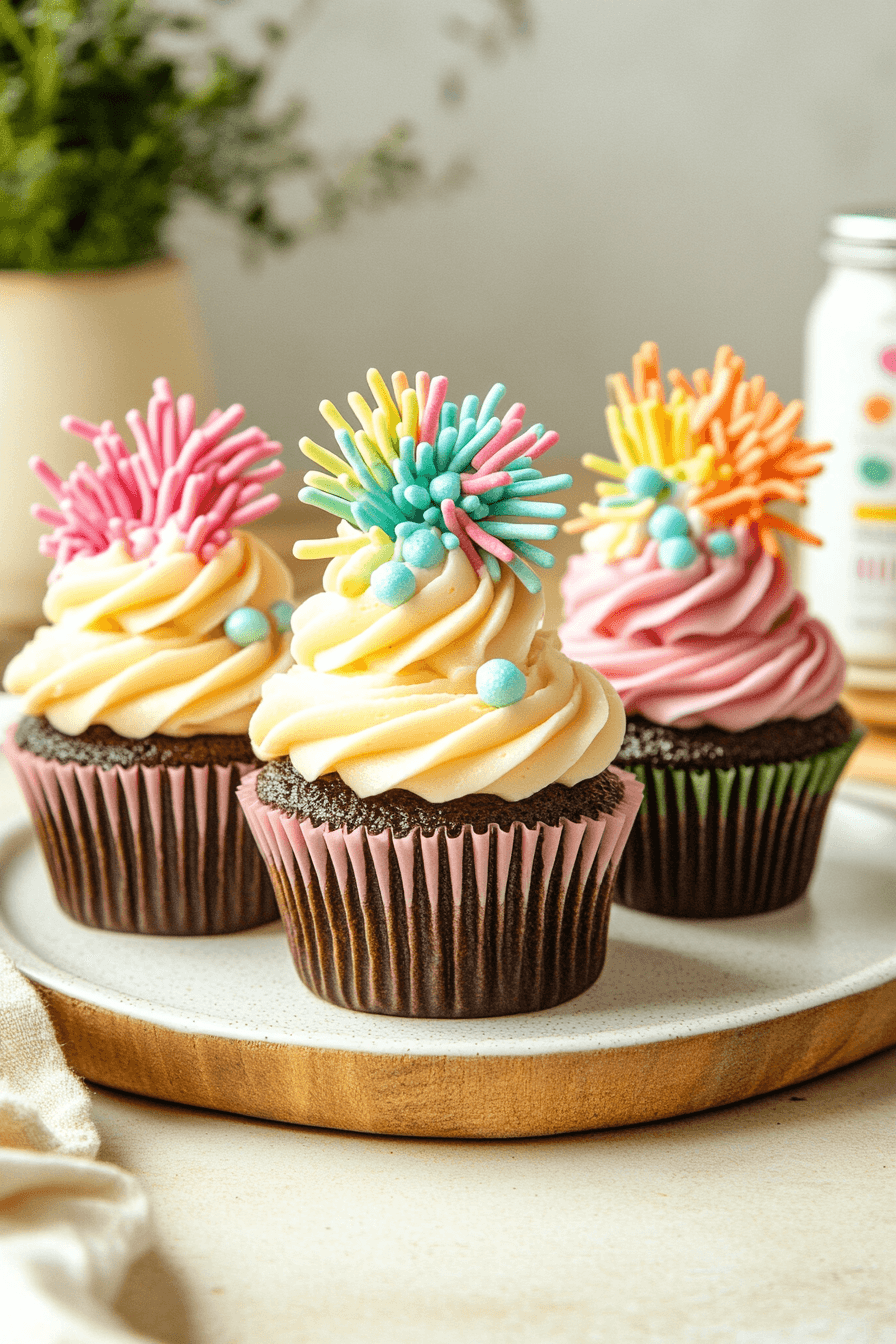 Firework Cupcakes
