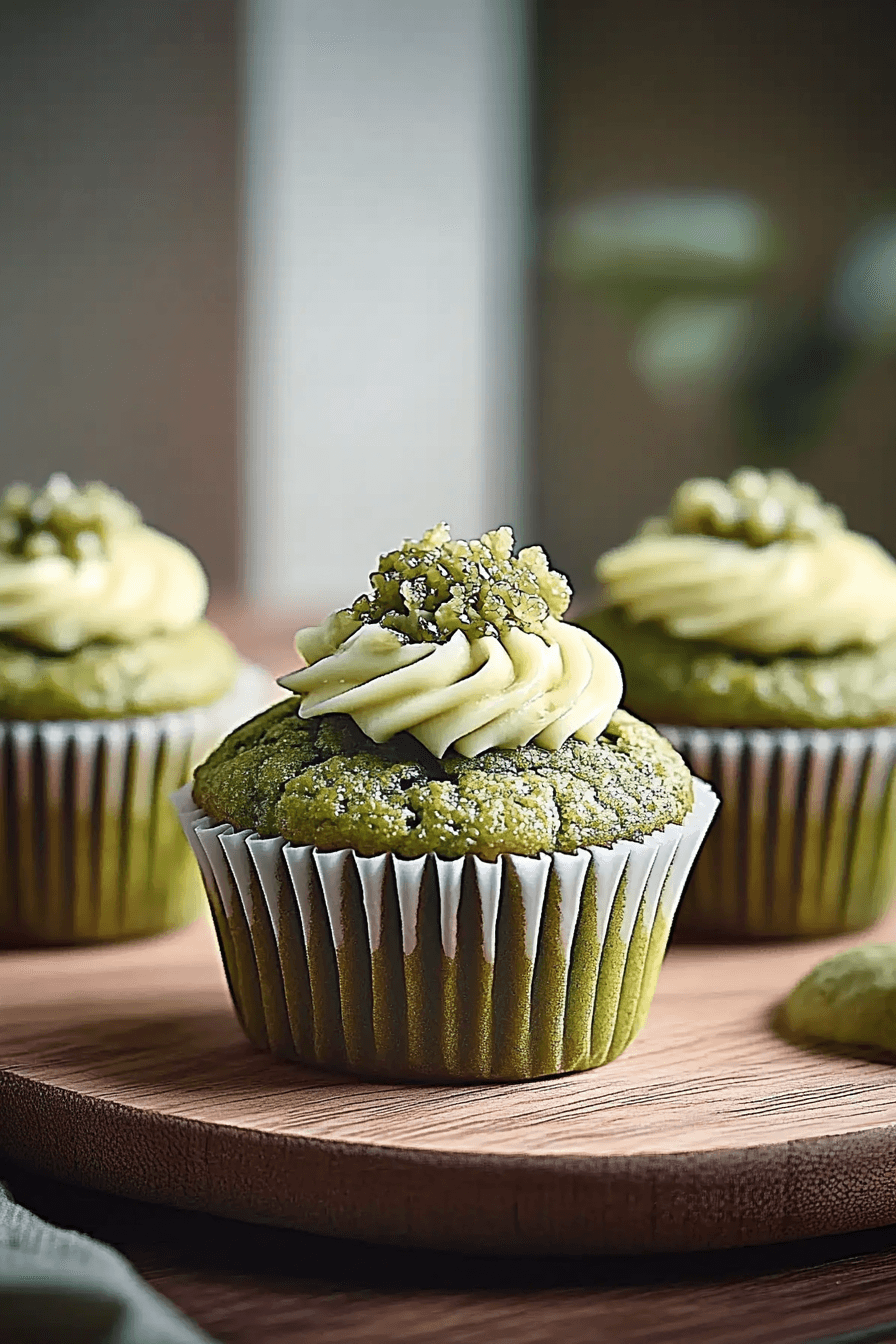 Fluffy Matcha Muffins