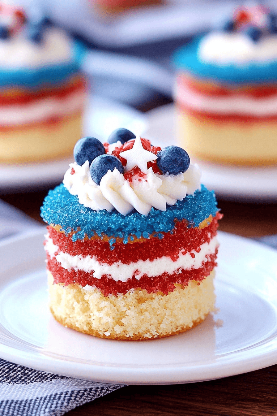 Mini Patriotic Angel Food Bundt Cakes For Delightful Celebrations 13 Mini Cakes