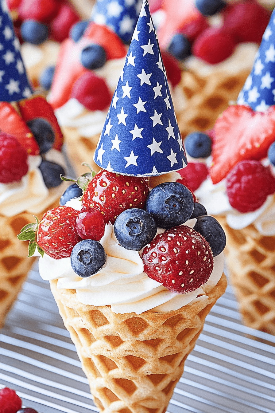 Patriotic Fruit Cones