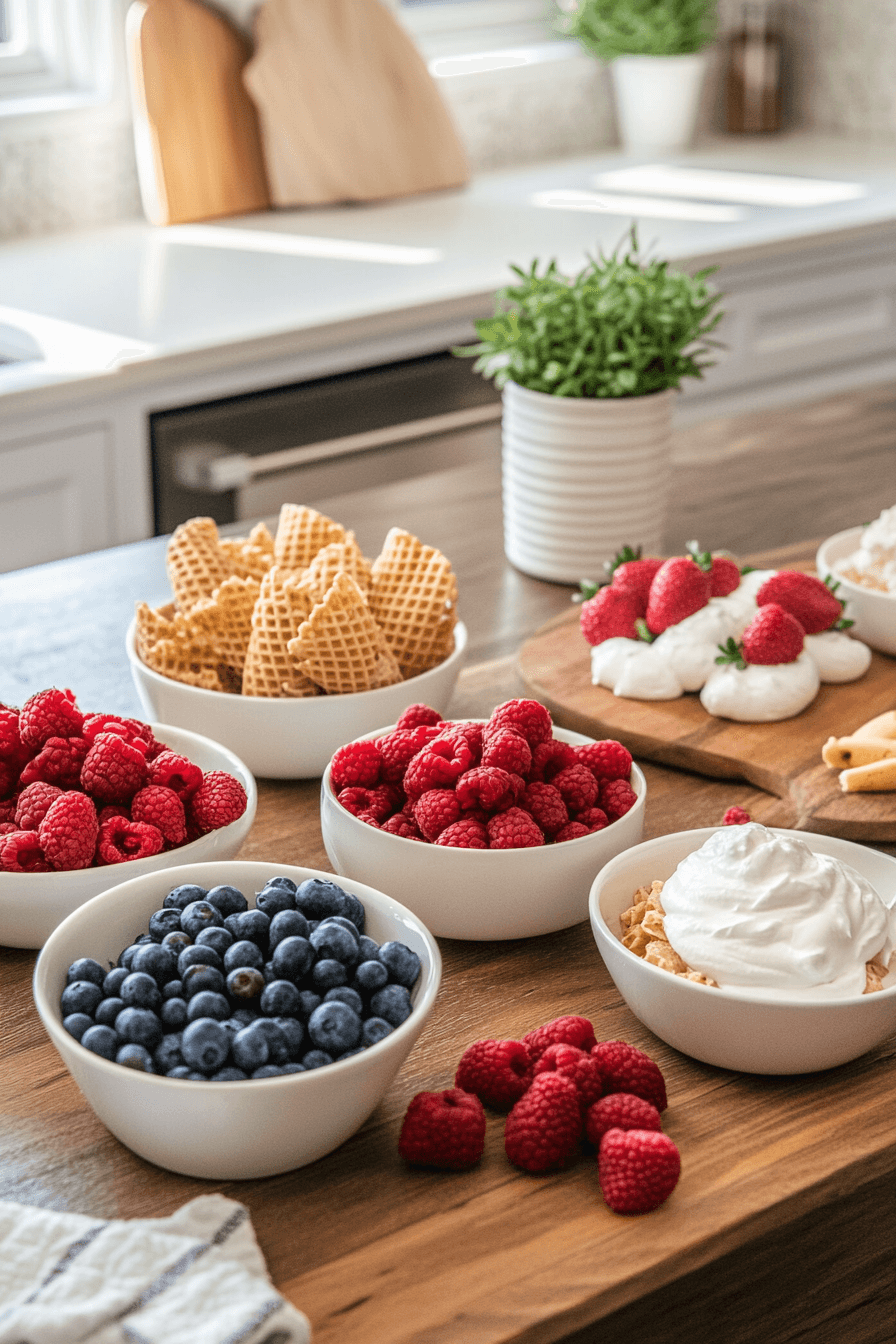Patriotic Fruit Cones