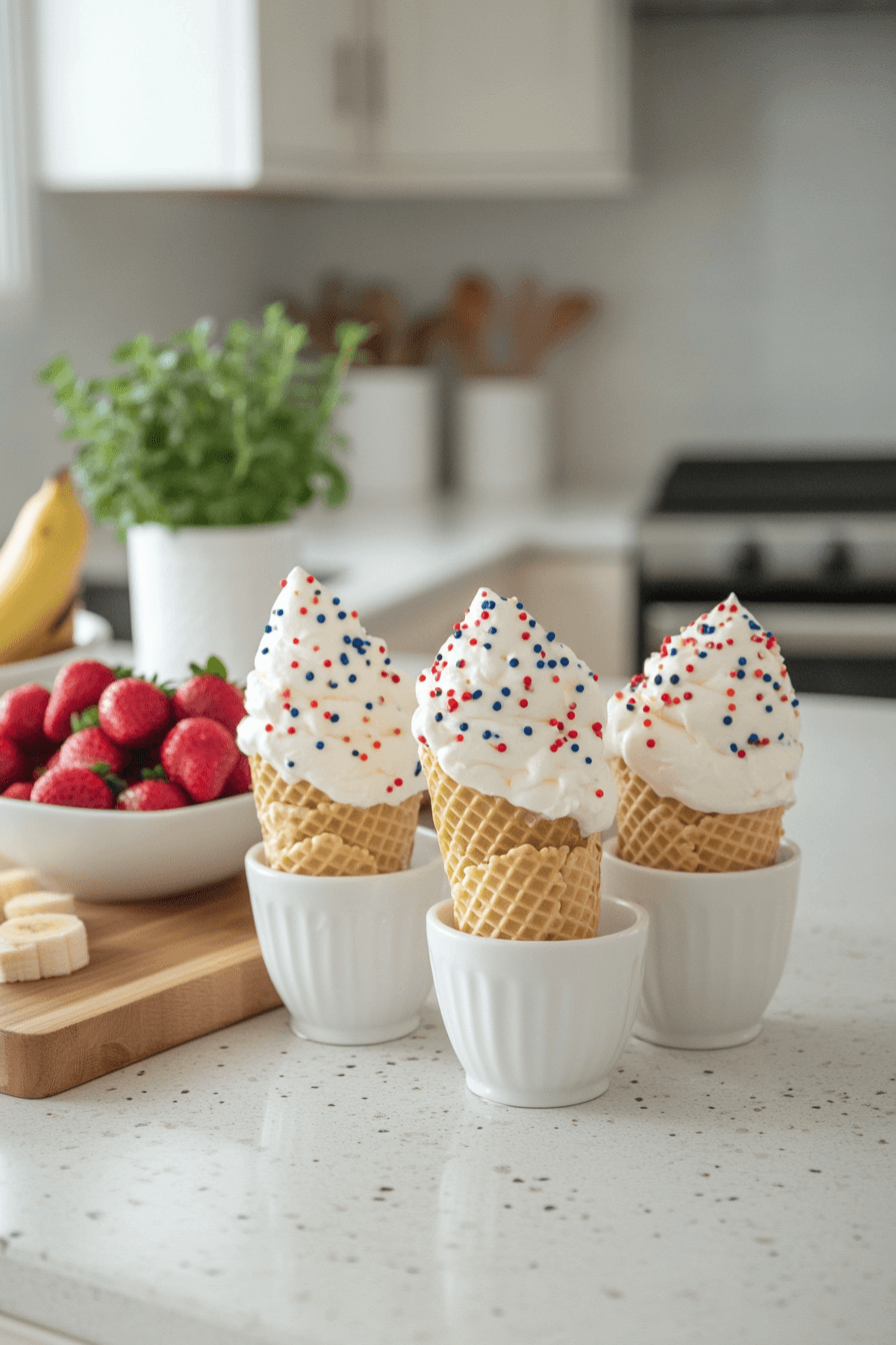 Patriotic Fruit Cones