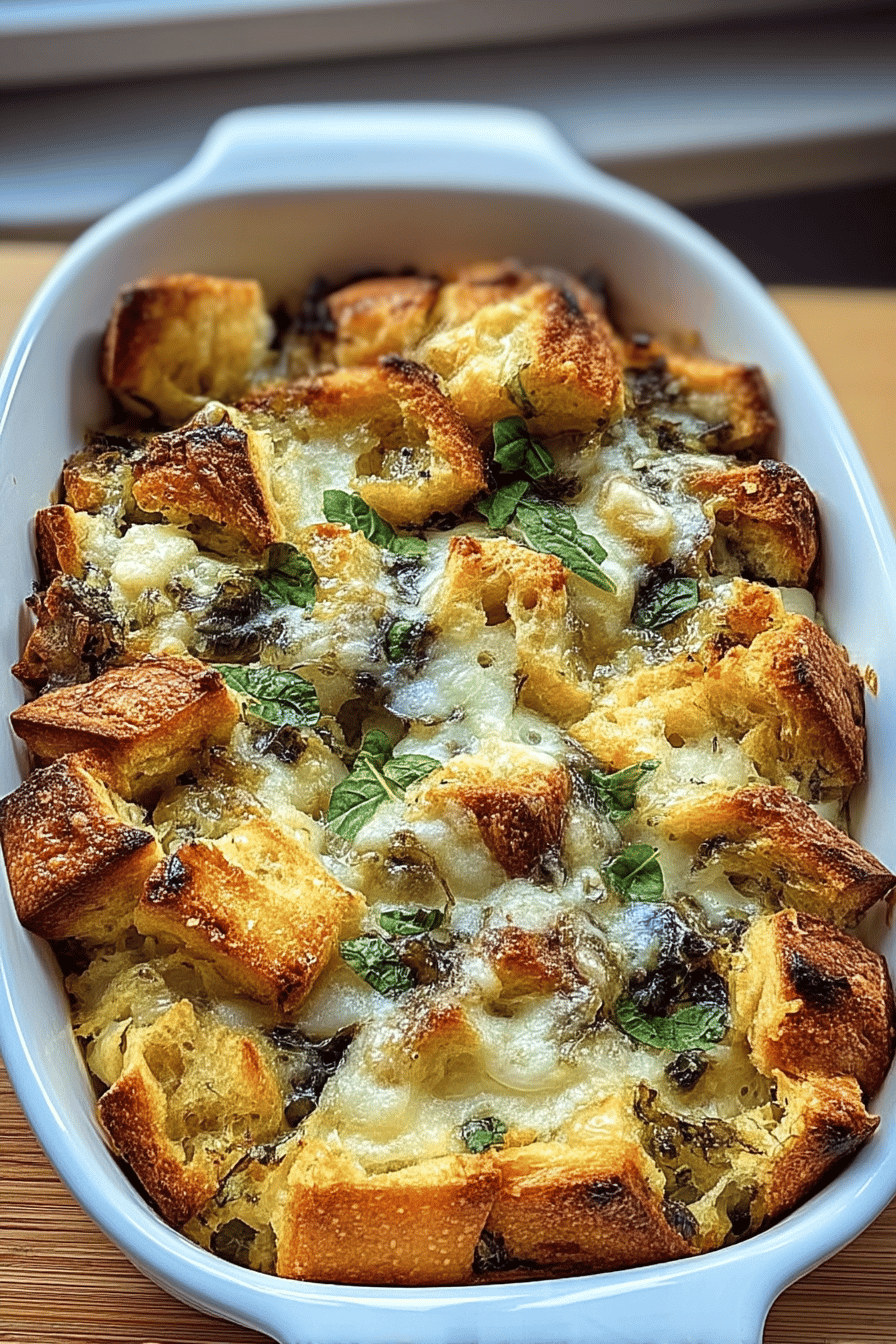 Bread Casserole With Eggs, Steak, And Shrimp For A Hearty Breakfast Or Brunch 7 Bread Casserole