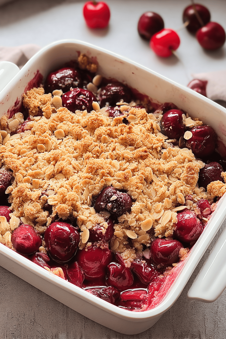 Cherry Crisp Recipe For Easy Desserts 7 Cherry Crisp
