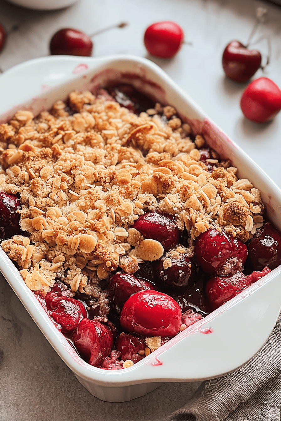 Cherry Crisp Recipe For Easy Desserts 6 Cherry Crisp