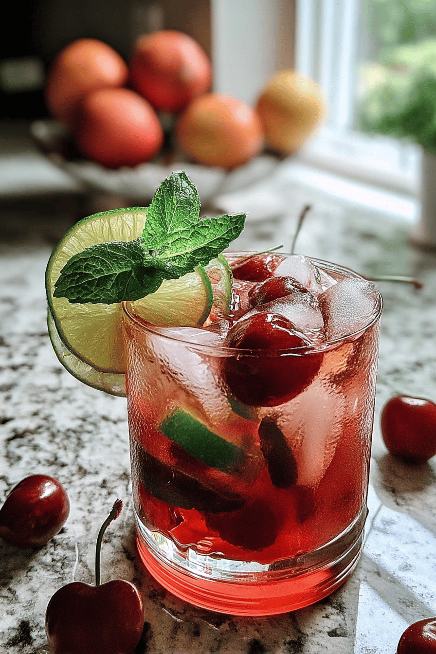 Cherry Mojito Mocktail Recipe Perfect For Parties 7 Cherry Mojito Mocktail