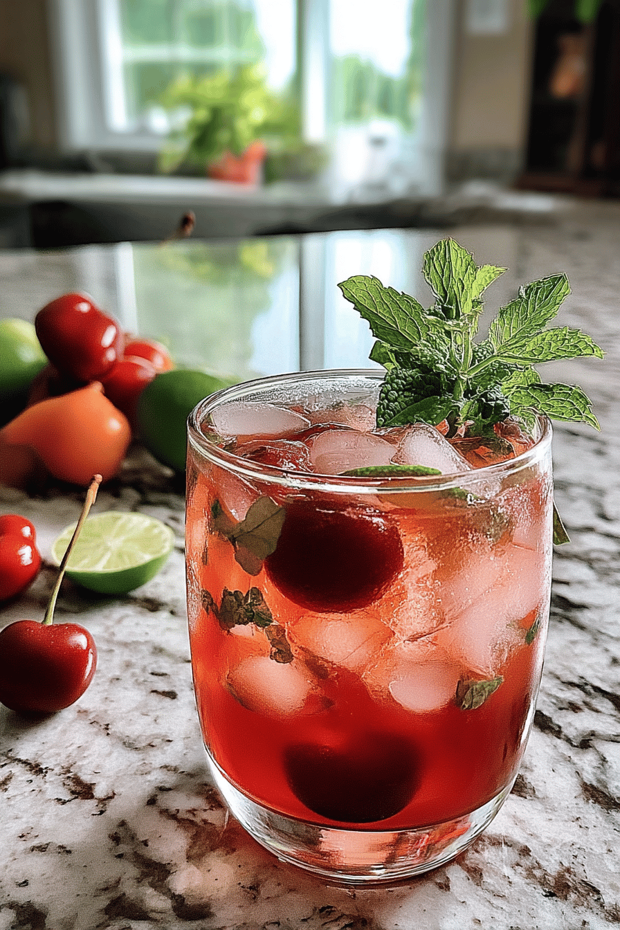 Cherry Mojito Mocktail Recipe Perfect For Parties 6 Cherry Mojito Mocktail