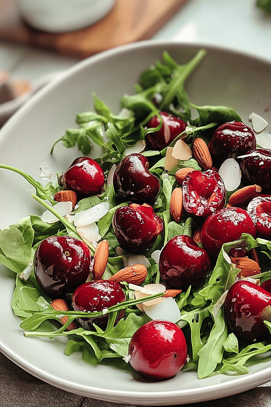 Fresh Cherry Salad With Pecans, Goat Cheese And Balsamic Twist 6 Fresh Cherry Salad