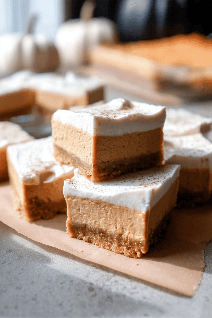 Pumpkin Pie Cheesecake Bars Recipe With Creamy Layers And A Buttery Graham Cracker Crust 6 Pumpkin Pie Cheesecake Bars