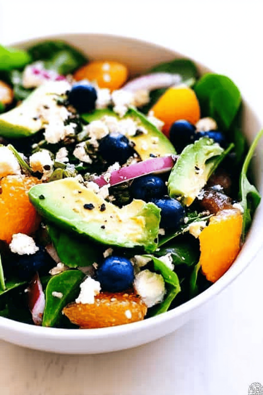 Brain Power Salad With Salmon, Avocado, Spinach, And Blueberries 6 Brain Power Salad