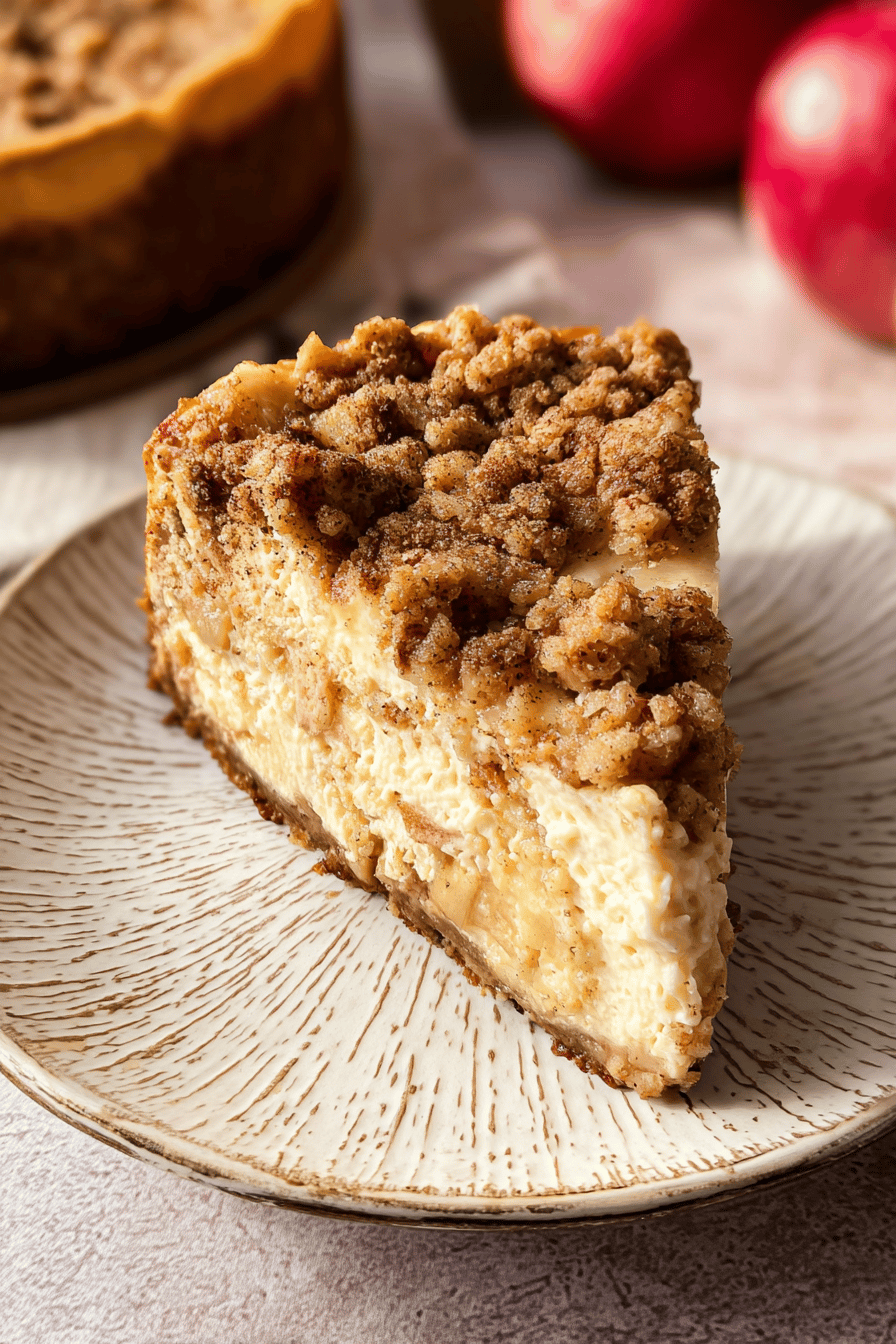 Apple Crumble Cheesecake