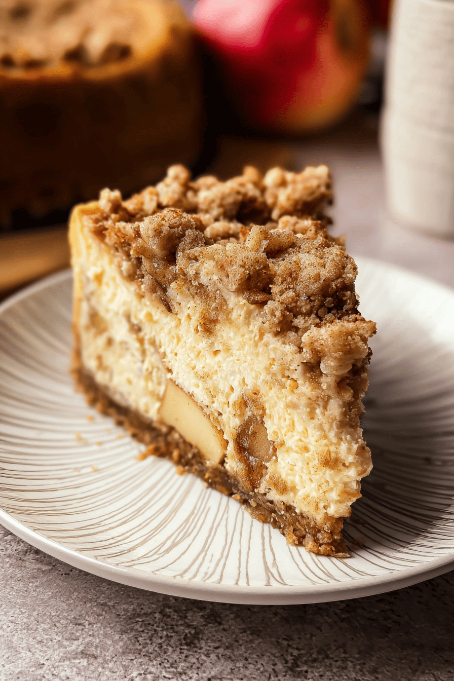 Apple Crumble Cheesecake