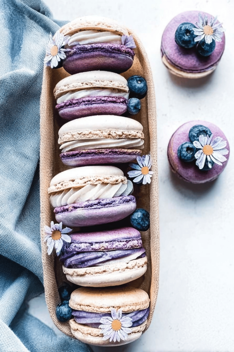 Blueberry Macarons