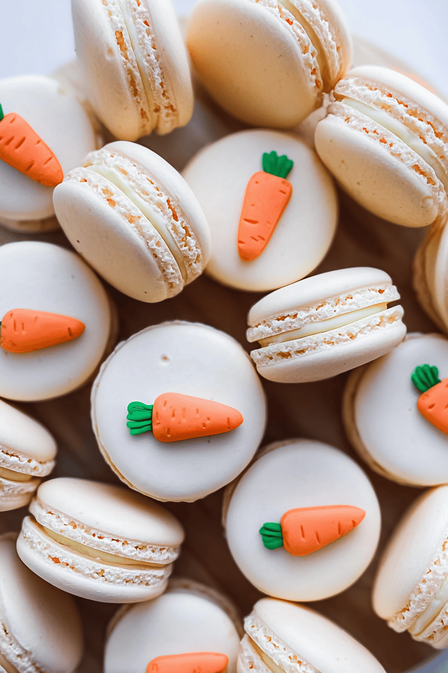 Carrot Cake Macarons Recipe With Cream Cheese Filling 6 Carrot Cake Macarons