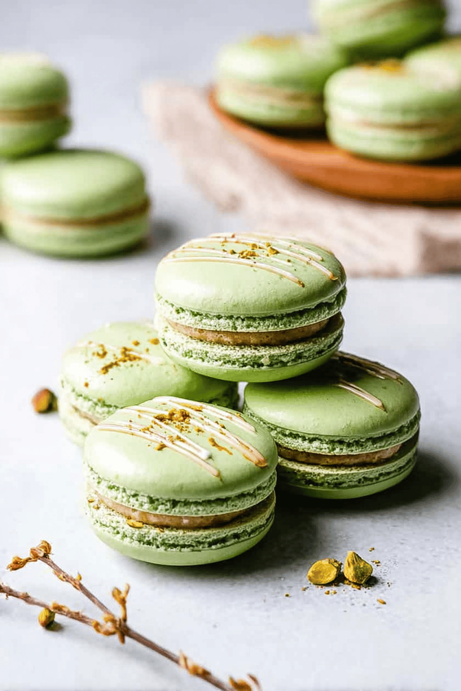 Pistachio Macarons Recipe With Creamy Nut Filling And Crisp Shells 6 Pistachio Macarons