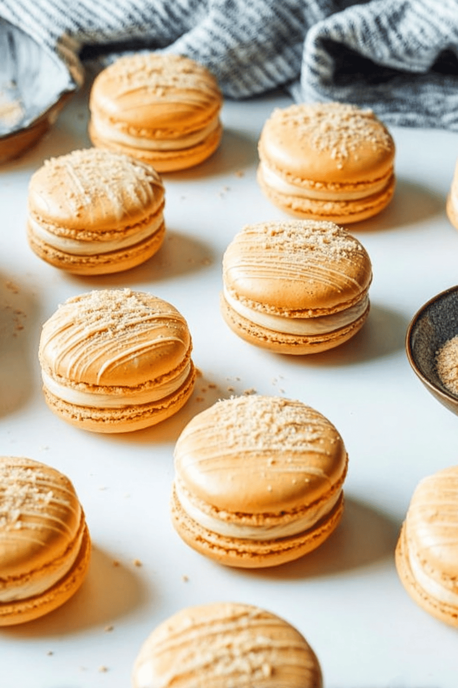 Pumpkin Cheesecake Macarons