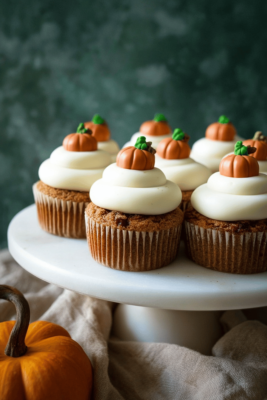 Pumpkin Cupcakes With Cream Cheese Frosting Recipe For Fall Treats 7 Pumpkin Cupcakes