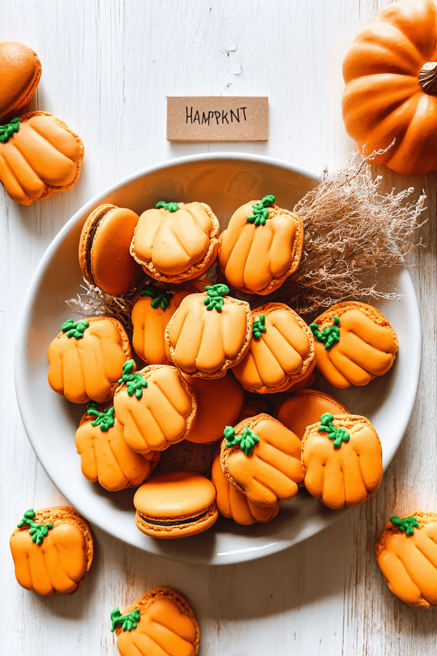 Pumpkin Macarons