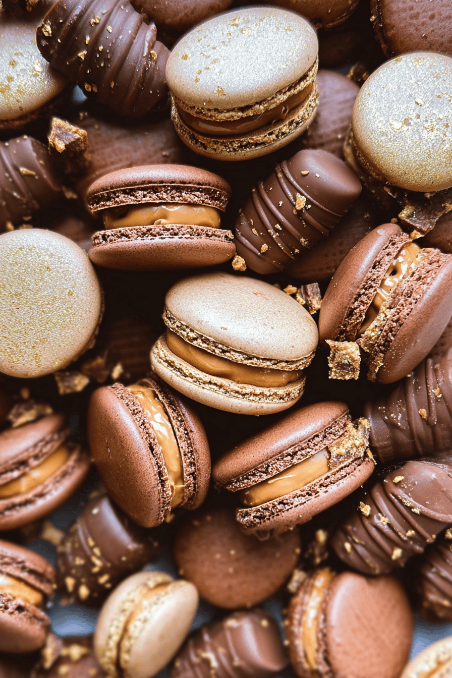 Reese’s Macarons Recipe With Creamy Peanut Butter Filling 6 Reeses Macarons