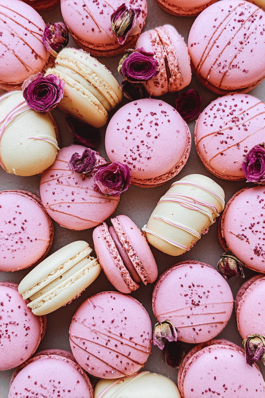 Rose Macarons Recipe With Floral Flavor And Delicate Texture 6 Rose Macarons