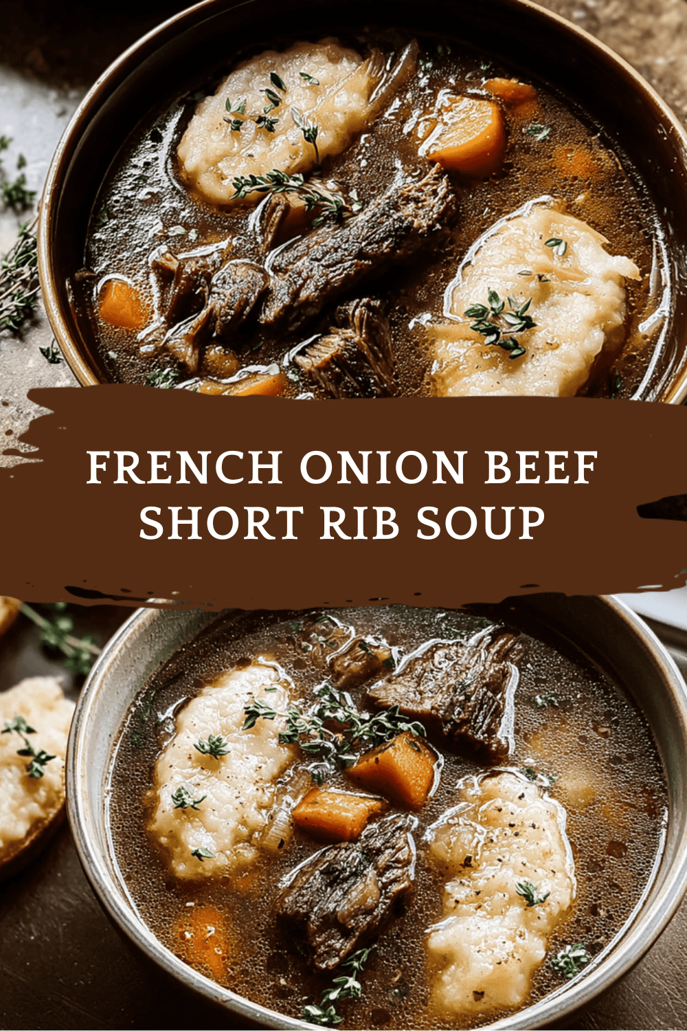 French Onion Beef Short Rib Soup