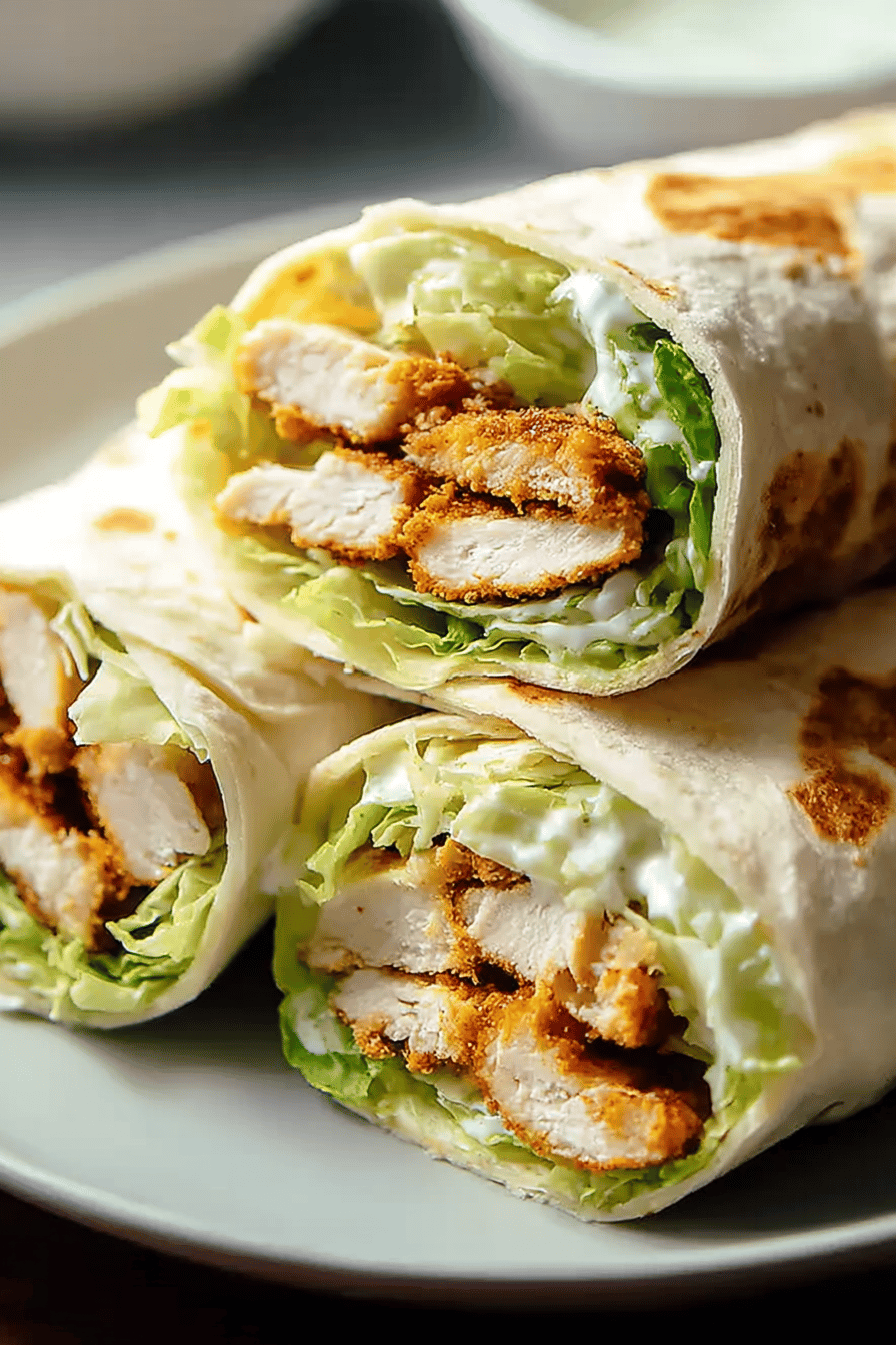 Air Fryer Crispy Chicken Caesar Wrap Recipe 6 Air Fryer Chicken Caesar Wraps