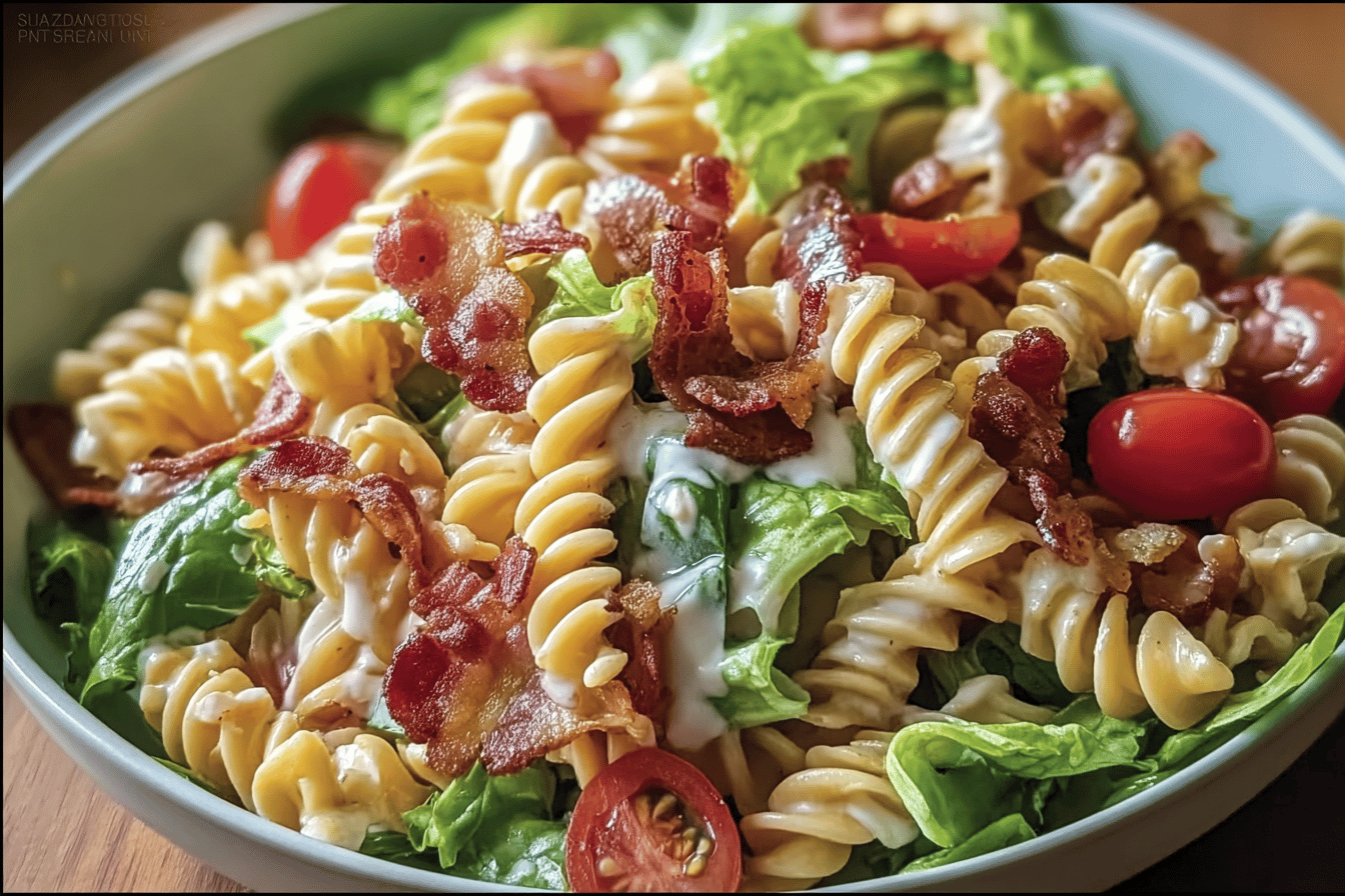 Blt Pasta Salad Recipe With Crispy Bacon And Fresh Veggies 7 Blt Pasta Salad