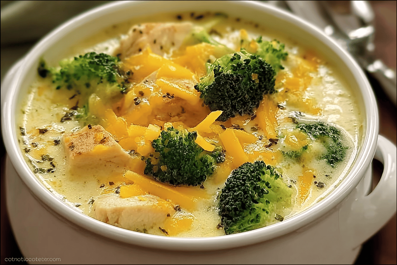 Chicken Broccoli Soup Recipe With Creamy And Hearty Goodness 7 Cheesy Chicken Broccoli Soup
