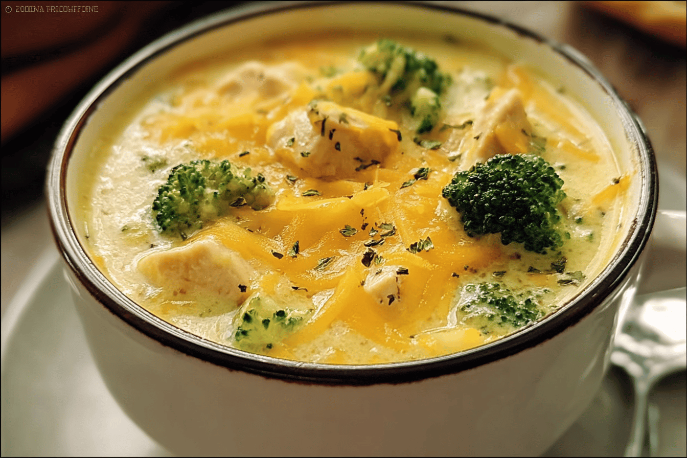 Chicken Broccoli Soup Recipe With Creamy And Hearty Goodness 6 Cheesy Chicken Broccoli Soup