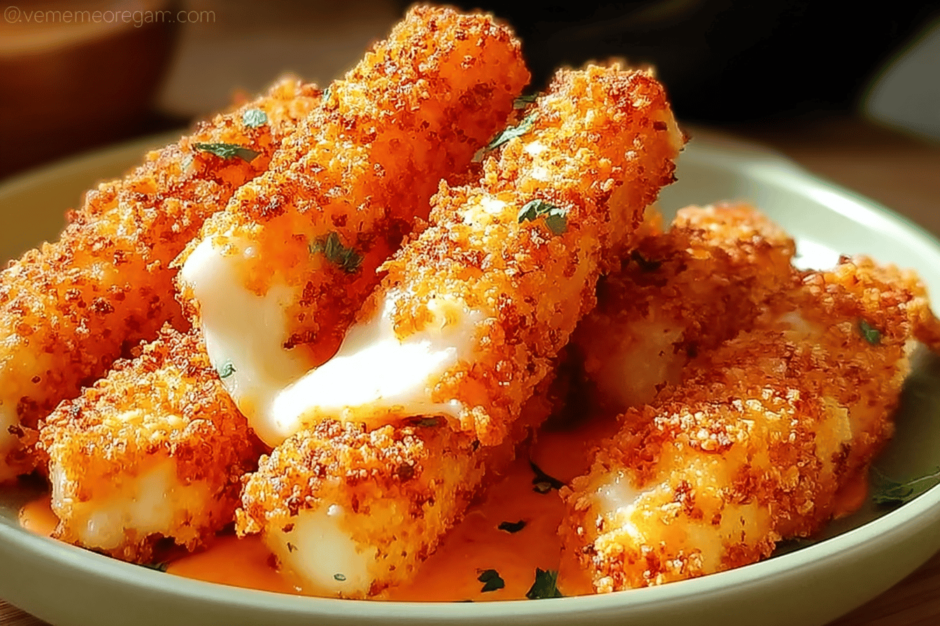 Cheesy Doritos Encrusted Mozzarella Sticks