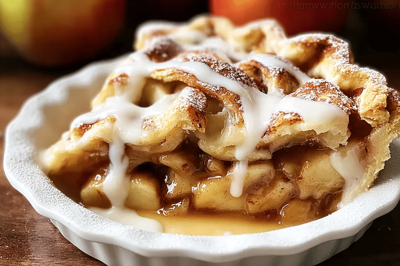 Cinnamon Roll Apple Pie
