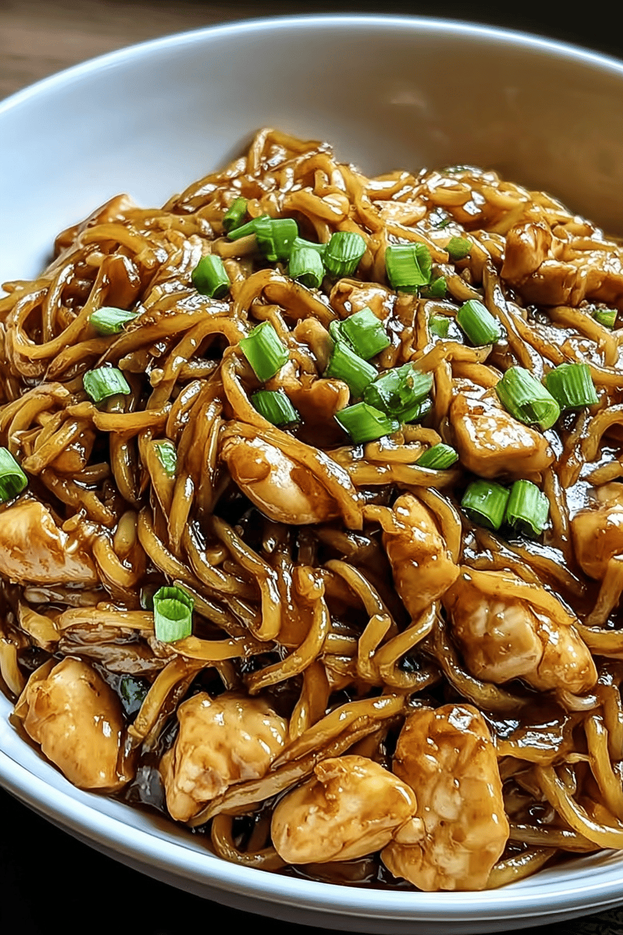 Garlic Chicken Lo Mein
