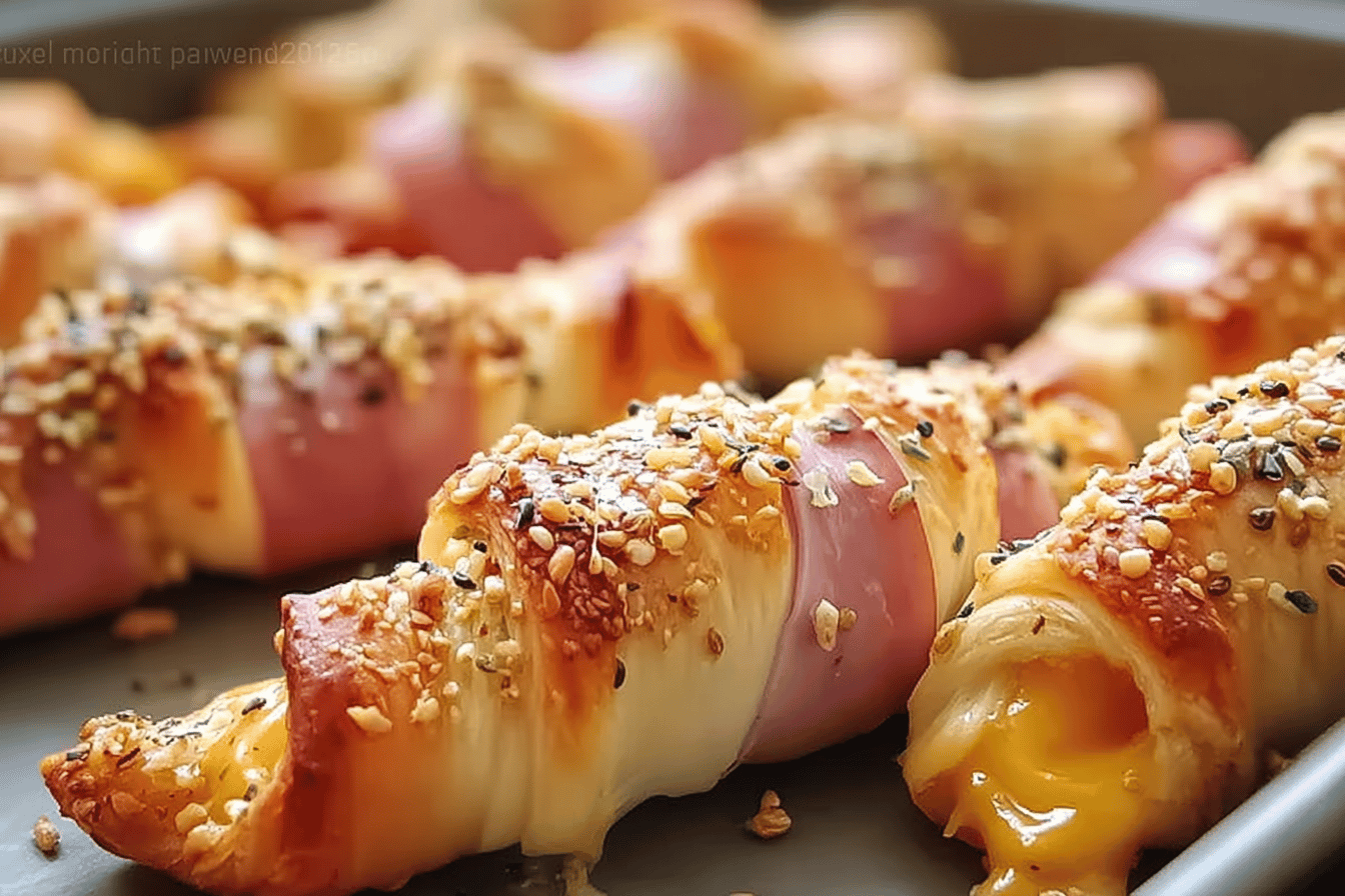 Baked Ham And Cheese Mozzarella Sticks Recipe For Easy Snacks 7 Ham And Cheese Sticks
