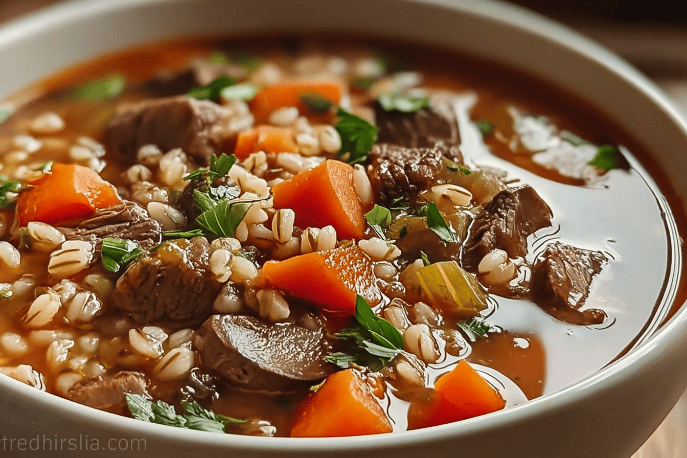 Beef Barley Soup With Hearty Vegetables And Tender Chunks 7 Hearty Beef Barley Soup