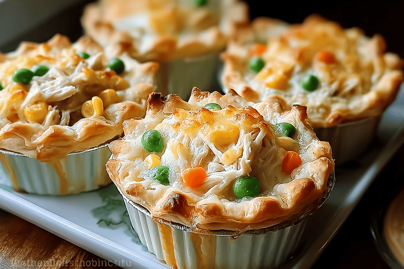Mini Chicken Pot Pies Recipe With Flaky Crust And Creamy Filling 7 Mini Chicken Pot Pies