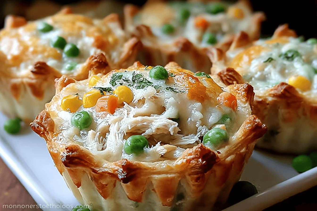 Mini Chicken Pot Pies Recipe With Flaky Crust And Creamy Filling 6 Mini Chicken Pot Pies