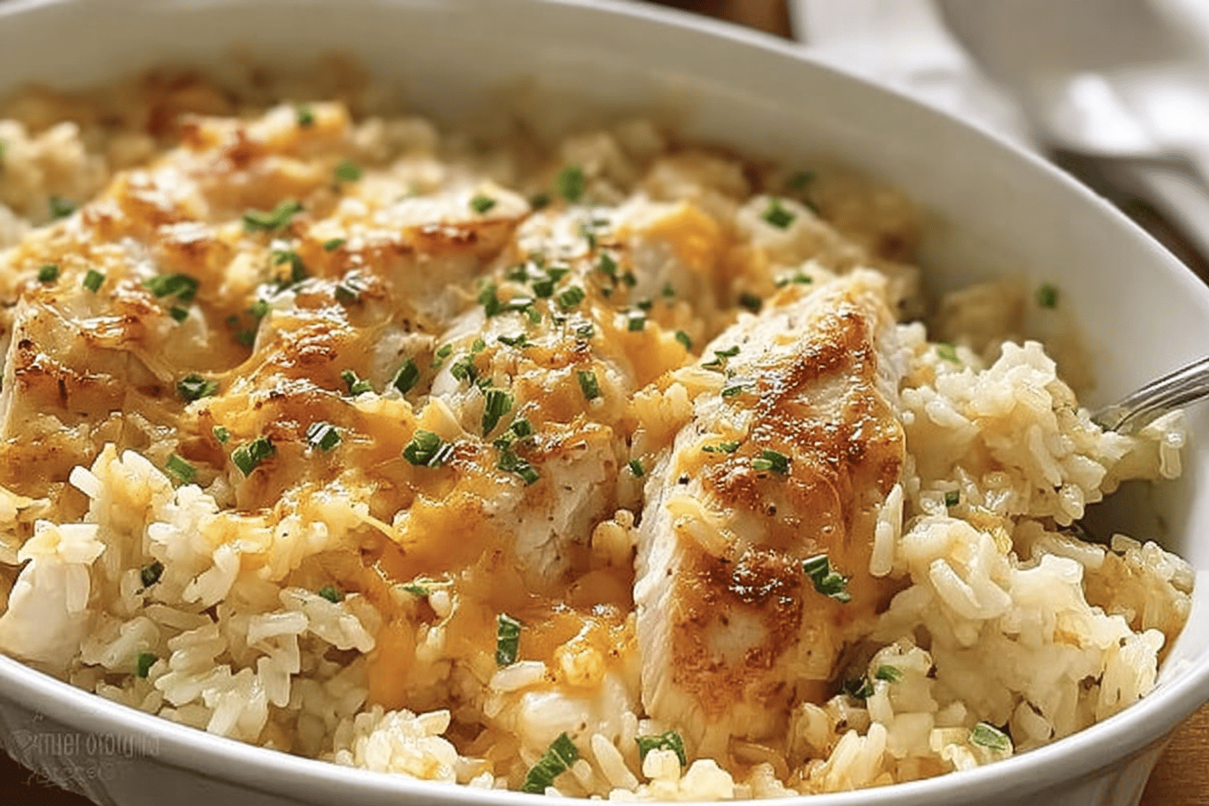 No Peek Chicken Rice Casserole
