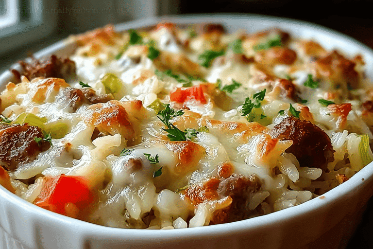 Philly Cheesesteak Alfredo Rice Casserole Recipe With Creamy Cheese Sauce 8 Philly Cheesesteak Alfredo Rice Casserole 9.Png