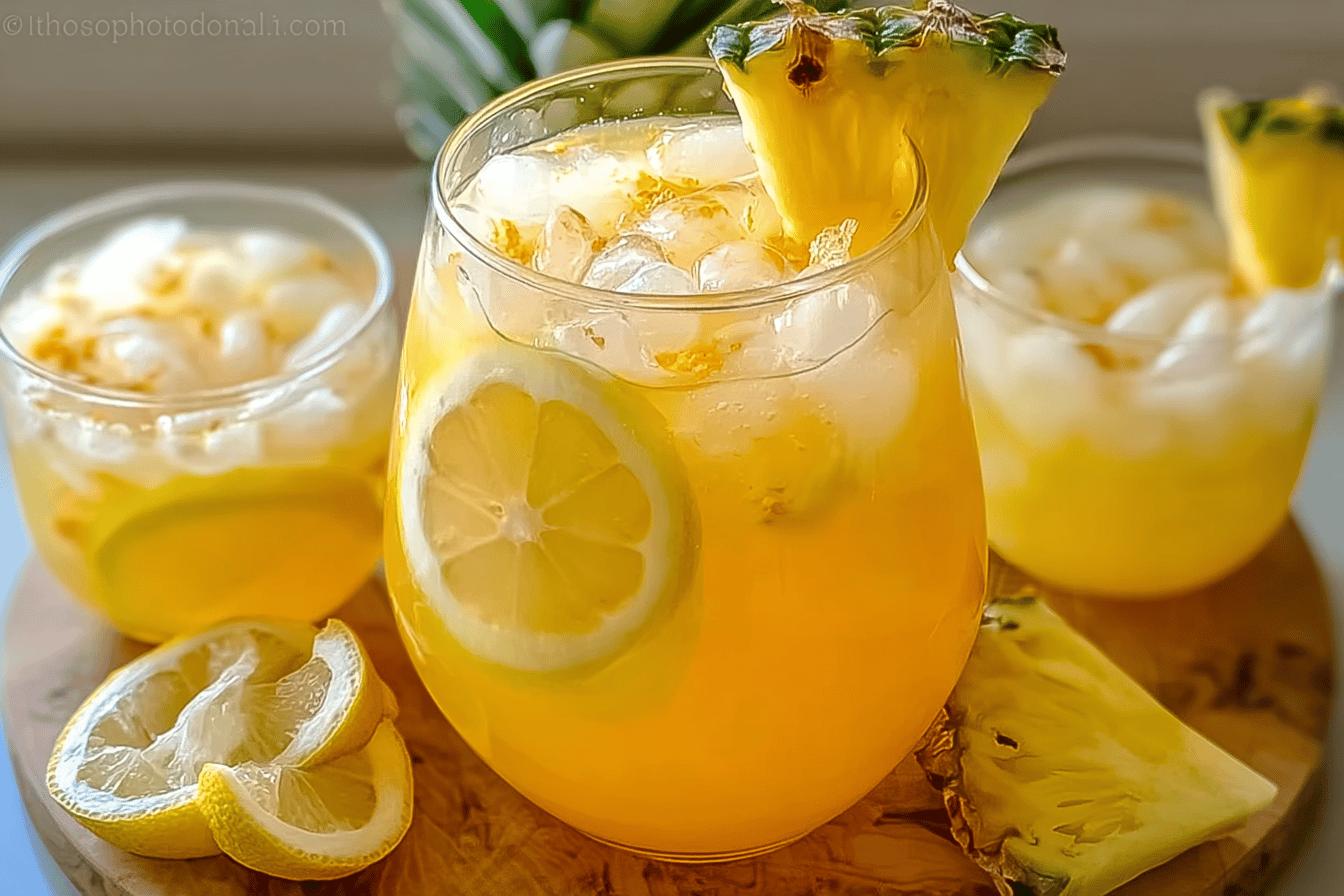 Pineapple Lemonade Punch Recipe For A Refreshing Summer Drink 6 Pineapple Lemonade Punch