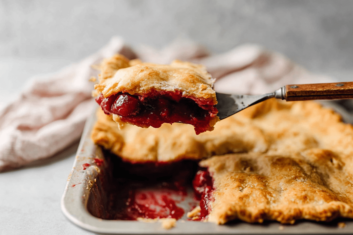 Cherry Slab Pie Recipe With Fresh Fruit And Flaky Crust 6 Cherry Slab Pie