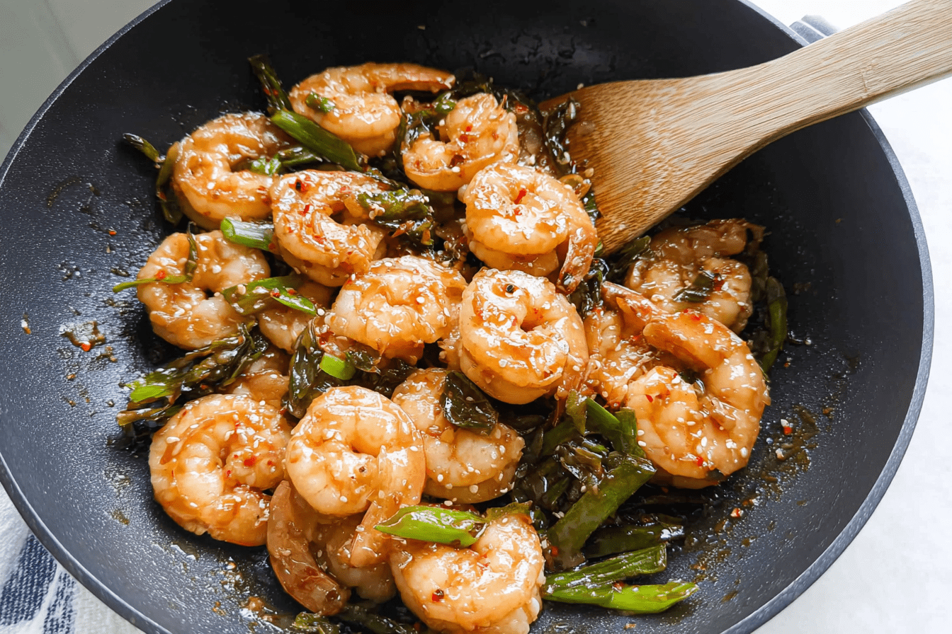 Hunan Shrimp Recipe With Spicy Garlic Sauce And Fresh Vegetables 6 Hunan Shrimp