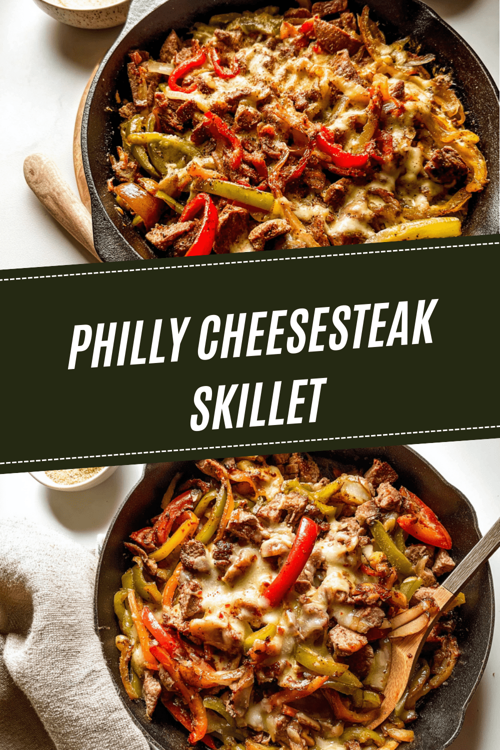 Philly Cheesesteak Skillet Recipe With Melty Cheese And Tender Beef 7 Philly Cheesesteak Skillet