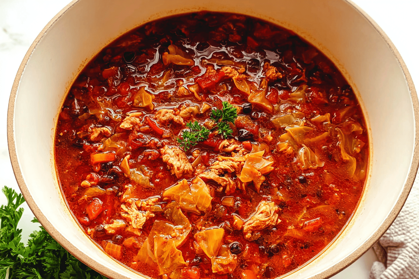 Vegetarian Cabbage Roll Soup Recipe With Hearty Vegetable Filling 6 Vegetarian Cabbage Roll Soup