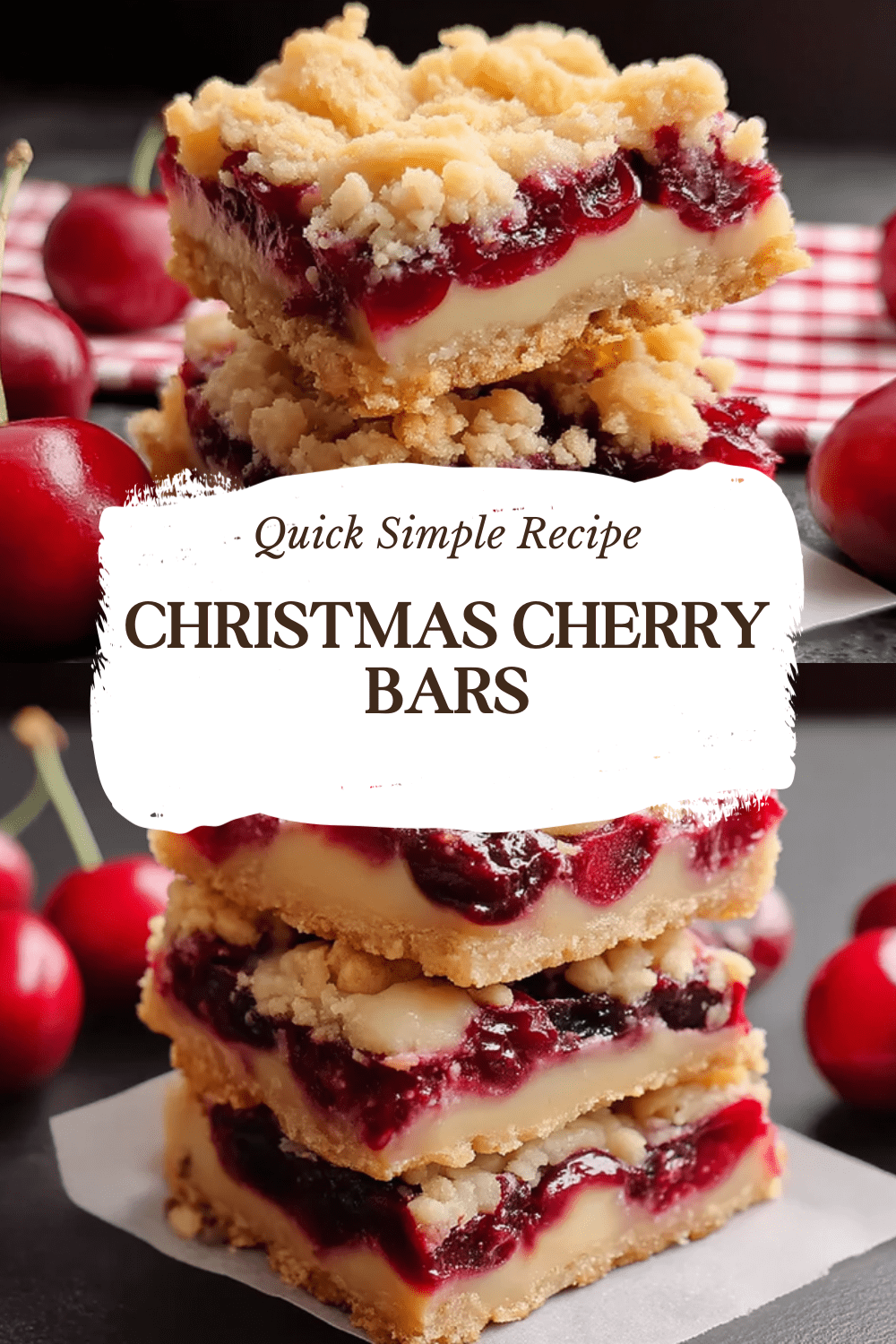 Cherry Bars Recipe With Fresh Cherries And Easy Homemade Crust 7 Christmas Cherry Bars